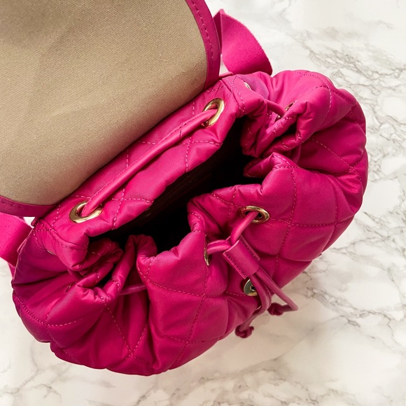 Talbots Quilted Nylon Backpack in Pink main image 5